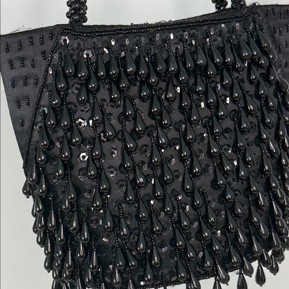 Vintage La Regale Stunning Black Beaded Handbag - Picture 10 of 11